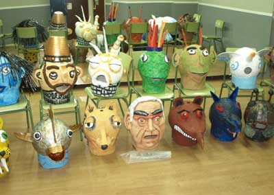 Taller de capgrossos a Albinyana